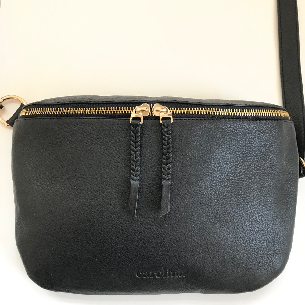 CAROLINA Ramona Leather Crossbody Bag Black - Picture 4 of 16